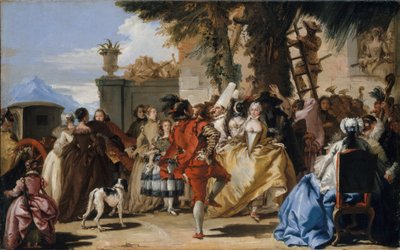 En dans på landet, ca 1755 av Giovanni Domenico Tiepolo