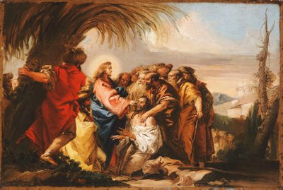 Kristus helar den blinde mannen, ca 1751 av Giovanni Domenico Tiepolo