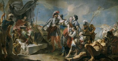 Drottning Zenobia före kejsar Aurelianus, 1717 av Giovanni Domenico Tiepolo