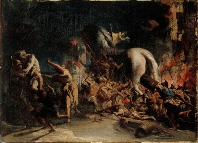 Belägringen av Troja, ca 1760. av Giovanni Domenico Tiepolo