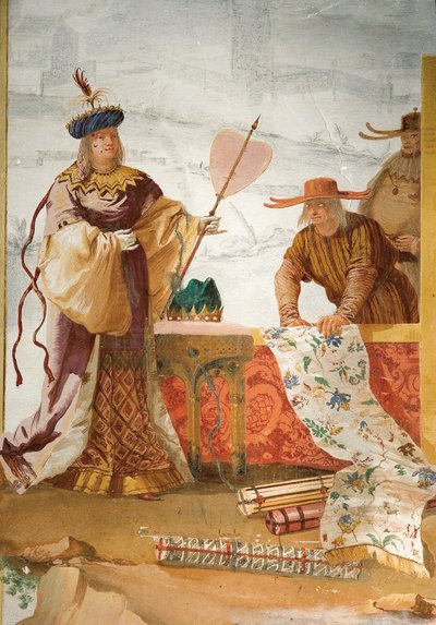 Textilhandlaren, från det kinesiska rummet i Foresteria, 1757 av Giovanni Domenico Tiepolo