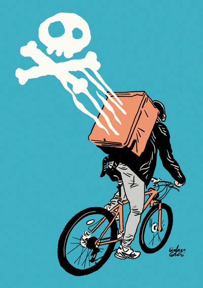 Leverans, 2023 (digital) av Gianluca Costantini
