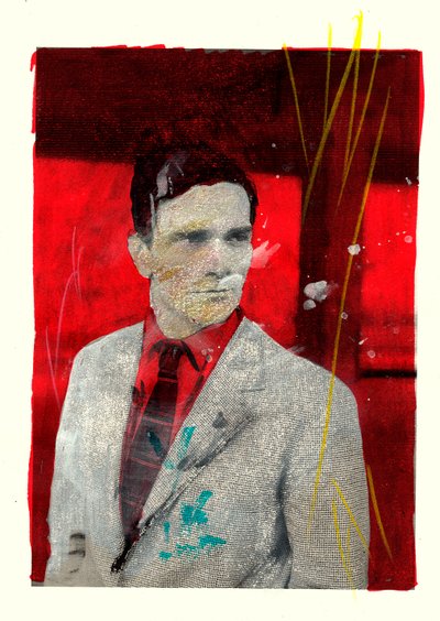 Porträtt av Pierpaolo Pasolini, 2014 (blandteknik) av Gianluca Costantini