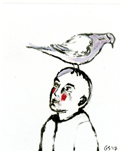 Homecoming II, 2017, (olja på papper) av Gigi Sudbury