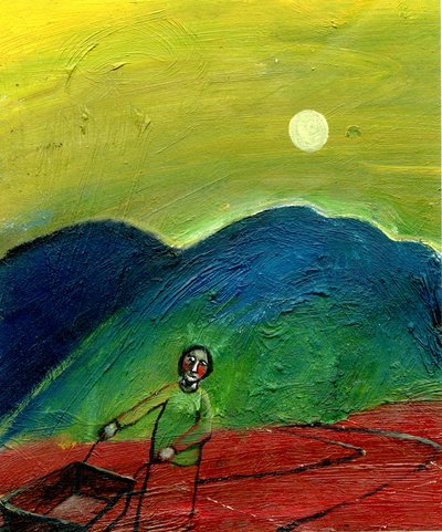 Jag hade allt jag behövde, 2003 (olja på papper) av Gigi Sudbury