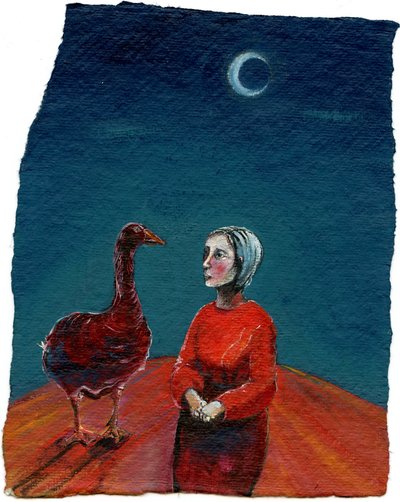 My Goose, 2004, (olja på papper) av Gigi Sudbury