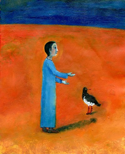Oystercatcher, 2005, (olja på papper) av Gigi Sudbury