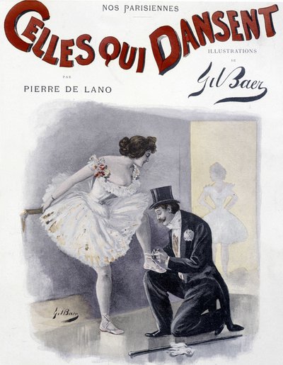 Tänzerin - ill. von Gil Baer, in „Celles qui danse“ von Pierre de Lano, späte 19. Jahrhundert von Gil  Baer