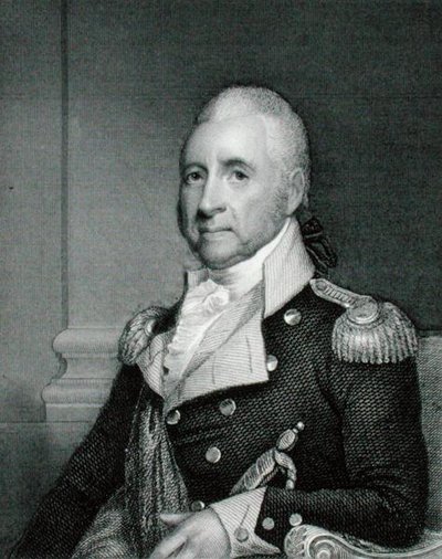 Generalmajor John Brooks (1752-1825) graverad av Asher Brown Durand (1796-1886) efter en kopia av originalet av James Herring (1794-1867) (gravyr) av Gilbert (after) Stuart