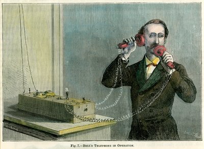 Klockor telefon i drift, sent 1800-tal. av Gilbert
