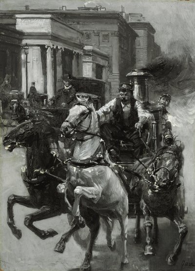 Rush to the Fire, ca 1900 av Gilbert Gaul