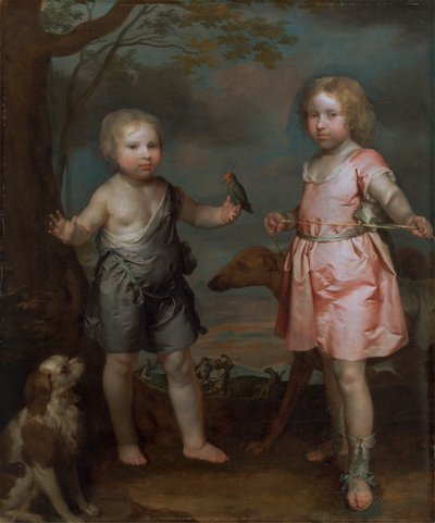 Lord John Hay och Charles, Master of Yester (senare tredje markisen av Tweeddale) av Gilbert Soest