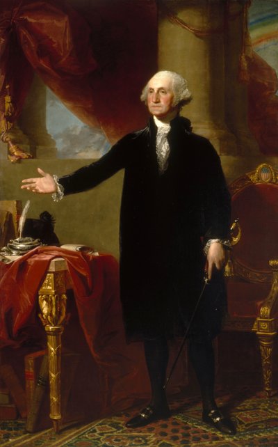 George Washington (porträtt av Lansdowne) av Gilbert Stuart