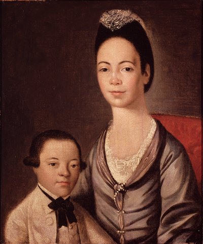 Mrs Aaron Lopez och hennes son Joshua av Gilbert Stuart
