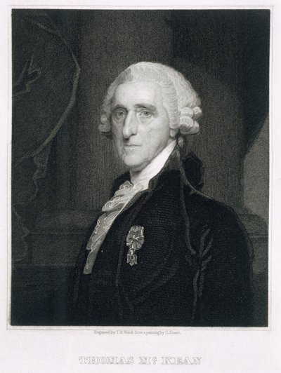 Porträtt av Thomas McKean, graverad av Thomas B. Welch (1814-74) av Gilbert Stuart