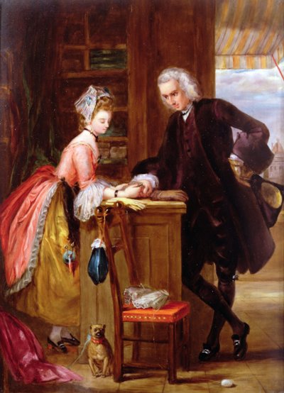 Yorick and the Grisette, från Sternes A Sentimental Journey (porslin) av Gilbert Stuart after Newton