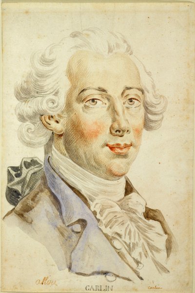 Porträtt av Carlo Antonio Bertinazzi 1710-1783, 1740-talet. av Gilles Allou