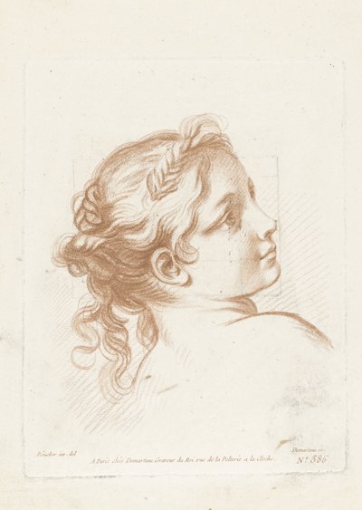 Byst av en ung kvinna Tete de jeune fille av Gilles Demarteau