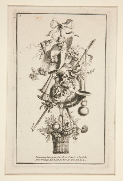 Ett ark från Several Trophees av Gilles Demarteau