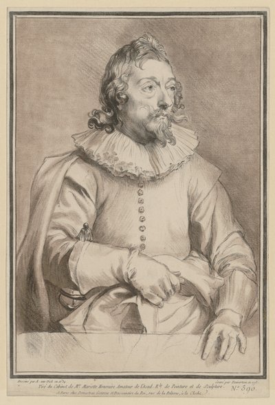 Porträtt av Jacomo de Cachiopin av Gilles Demarteau