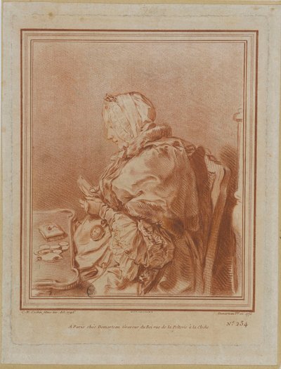 Porträtt av Madame Geoffrin 1699-1777, 1770. av Gilles Demarteau