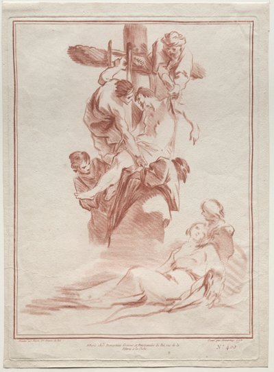 Nedstigningen från korset, 1773. av Gilles Demarteau