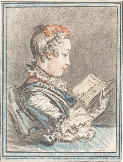Ung flicka som läser Héloise och Abélard, 1770. av Gilles Demarteau