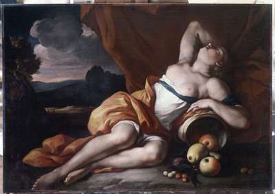 Pomones sömn: Pomone är en nymf i romersk mytologi av Gilles Garcin