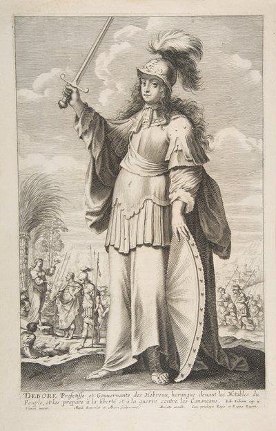 Deborah, 1647. Skapare: Gilles Rousselet, Abraham Bosse. av Gilles Rousselet and Abraham Bosse