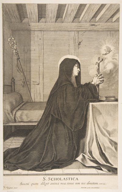 St Scholastica. av Gilles Rousselet