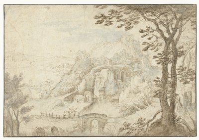 Berglandskap med en flod av Gilles van Coninxloo (II)