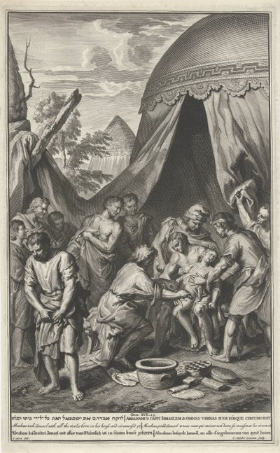 Omskärelse av Ismael av Gilliam van der Gouwen