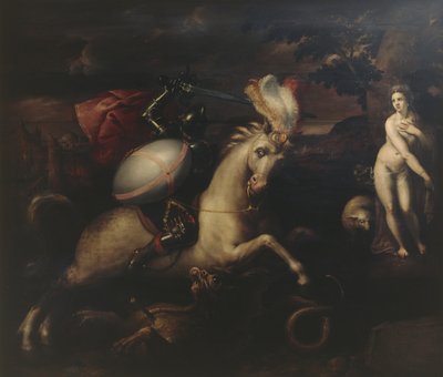 Saint George (olja på panel) av Gillis (c.1535 99) Congnet
