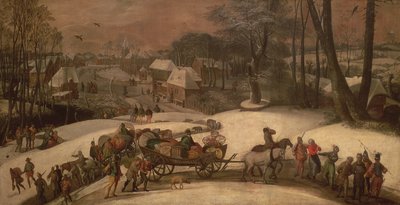 En militär expedition på vintern, ca 1590 av Gillis Mostaert