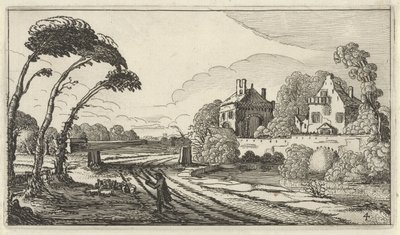 Herde i ett landskap Tolv landskap med figurer (titel på objekt) av Gillis van Scheyndel (I)