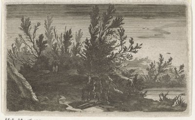 Landskap på natten Sex landskap (serietitel) av Gillis van Scheyndel (I)