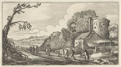 Landskap med resenärer Tolv landskap med figurer (titel på objekt) av Gillis van Scheyndel (I)