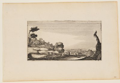 Hilly Panorama, från Tolv landskap med figurer av Gillis van Scheyndel