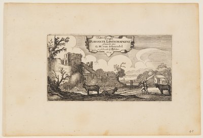 Titelsida, från Tolv landskap med figurer av Gillis van Scheyndel