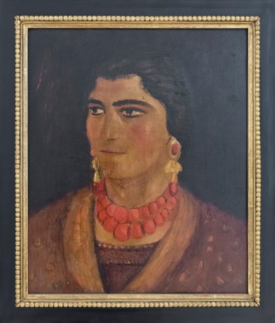 Kvinna från Ciociaria, ca 1930 (olja på pannå) av Gino (1904-33) Bonichi