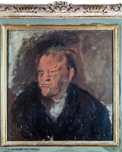 Porträtt av den italienske poeten Giuseppe Ungaretti (1888-1970). Målning av Gino Bonichi kallad Scipio (1904-1933) av Gino (1904 33) Bonichi