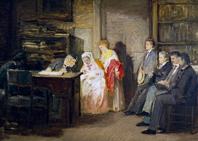 Civilstaten, av Gioacchino Toma (1836-1893), målning. av Gioacchino Toma