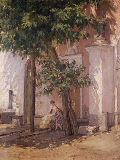 Villa Garzoni, av Gioacchino Toma (1836-1893), målning. av Gioacchino Toma