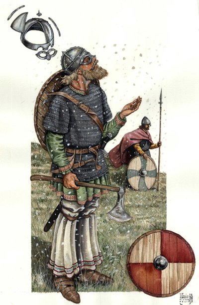Medeltiden: Vikingakrigare på 800-talet. av Giorgio Albertini