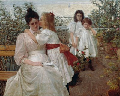 Små själar, målning av Giorgio Belloni (1861-1944), olja på duk av Giorgio Belloni