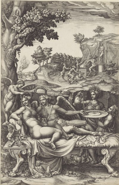 Amor och Psyche av Giorgio Ghisi