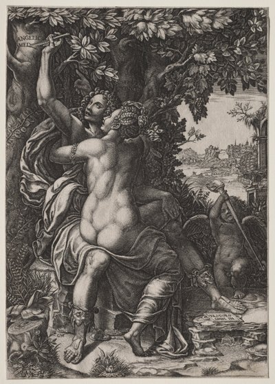 Angelica och Medoro av Giorgio Ghisi