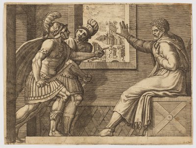Caius Marius i fängelset av Giorgio Ghisi