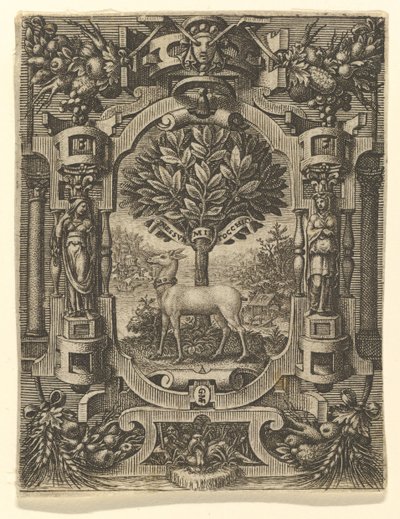 Emblem av Lucrezia Gonzaga, före 1566. av Giorgio Ghisi