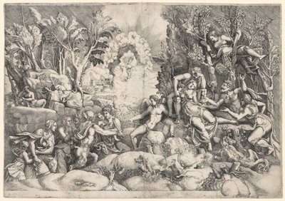 Procris död av Giorgio Ghisi